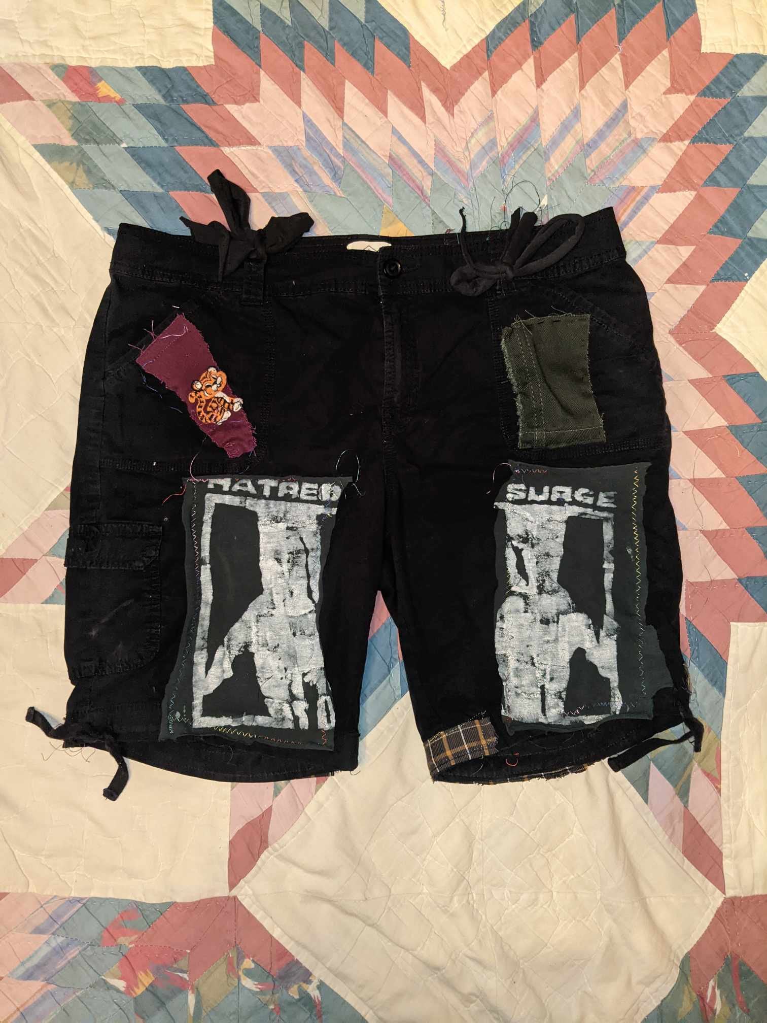 Customized Hatred Crust Punk Shorts Size 14 - Etsy