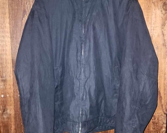 Black Suede XL vintage men's bomber jacket
