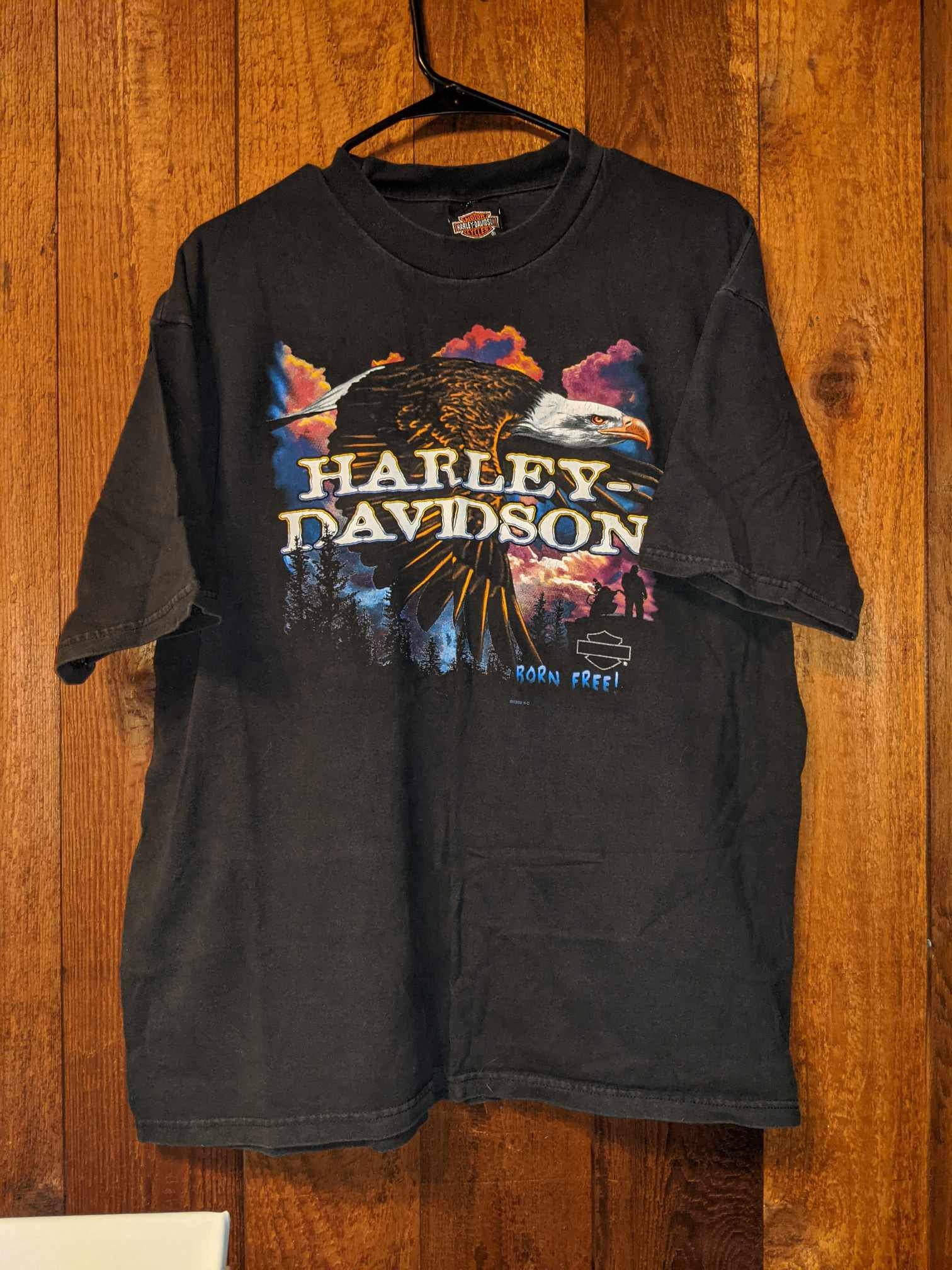 Vintage BORN FREE Harley Davidson XL Shirt - Etsy