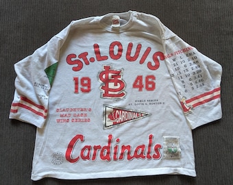 Vintage St Louis Cardinals long gone grey mid sleeve tshirt XL