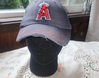 90's Anaheim angels vintage navy blue / red cap