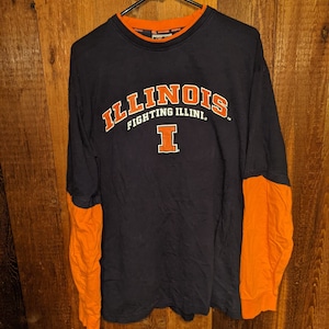 90s authentic university of ILLINOIS- fighting illini XL COTTON 90S Longsleeve