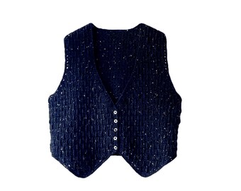 Crochet waistcoat digital pattern instant download  three sizes, DIY, pdf file