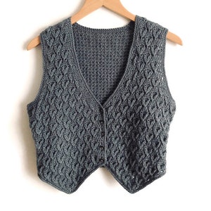 Crocheted waistcoat PDF pattern instant download