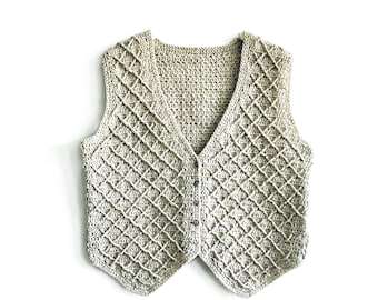 Universal crochet waistcoat digital pattern instant download  three sizes