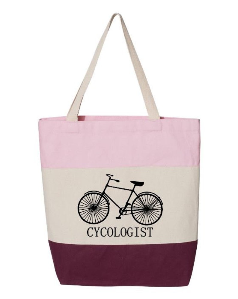 Bicycle Rider Bike Lover Bike Enthusiast Bicycle Bag Cotton Canvas Tote Cycologist Bicycle Tote Bike Bag Cycle Canvas Tote