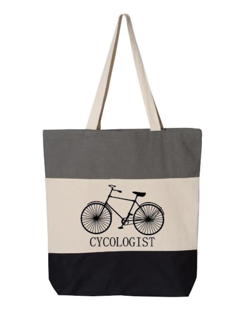 Bicycle Rider Bike Lover Bike Enthusiast Bicycle Bag Cotton Canvas Tote Cycologist Bicycle Tote Bike Bag Cycle Canvas Tote