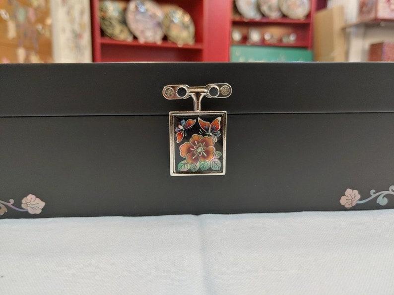 Black, Butterfly Korean Traditional Jewelry Box for Royal Family