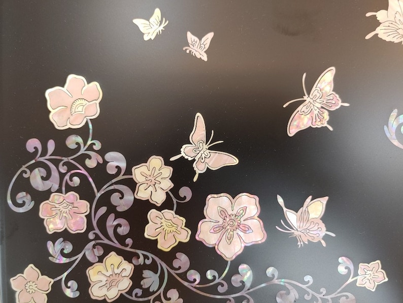 Black, Butterfly Korean Traditional Jewelry Box for Royal Family