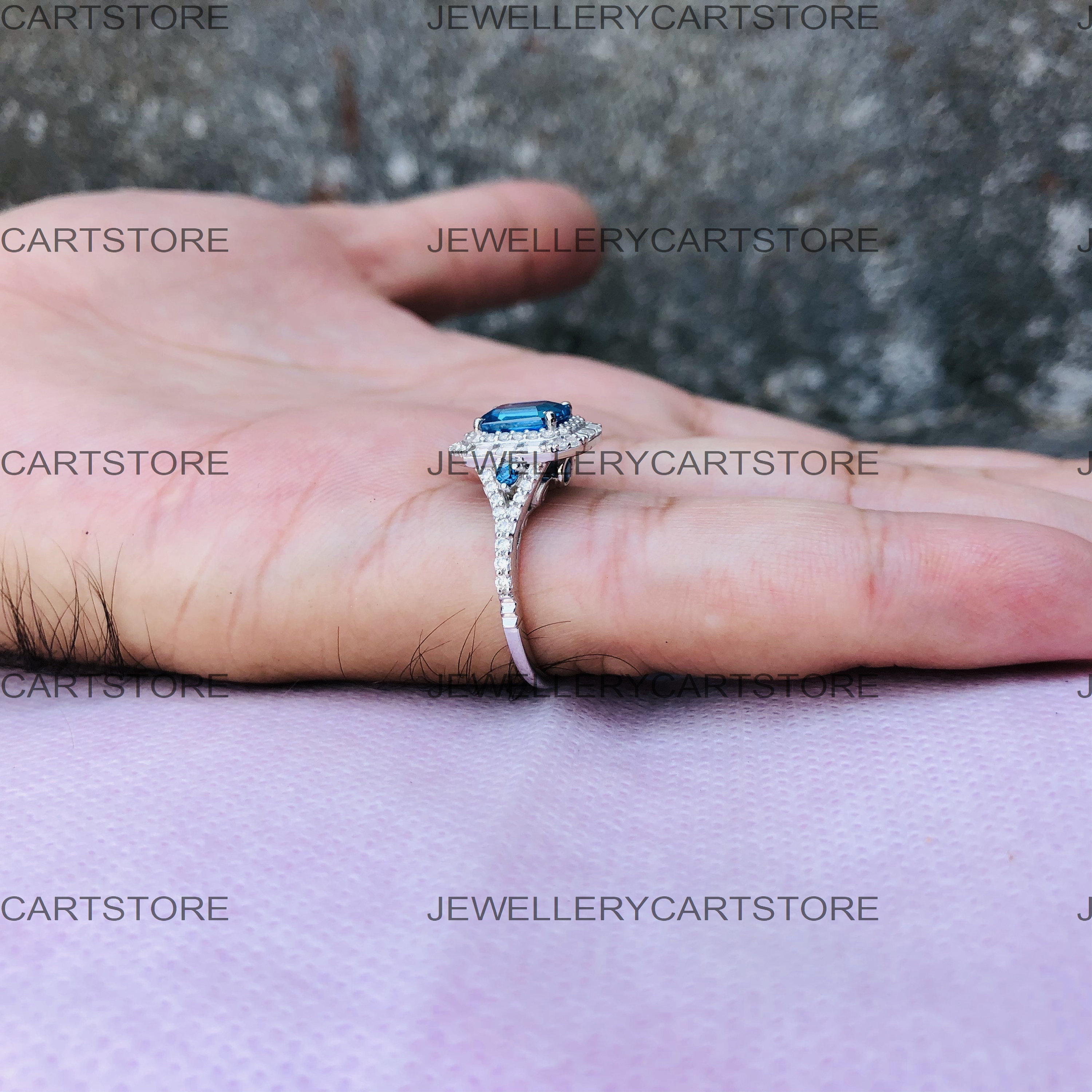 Enchanted Disney Cinderella London Blue Topaz and 3/4 CT