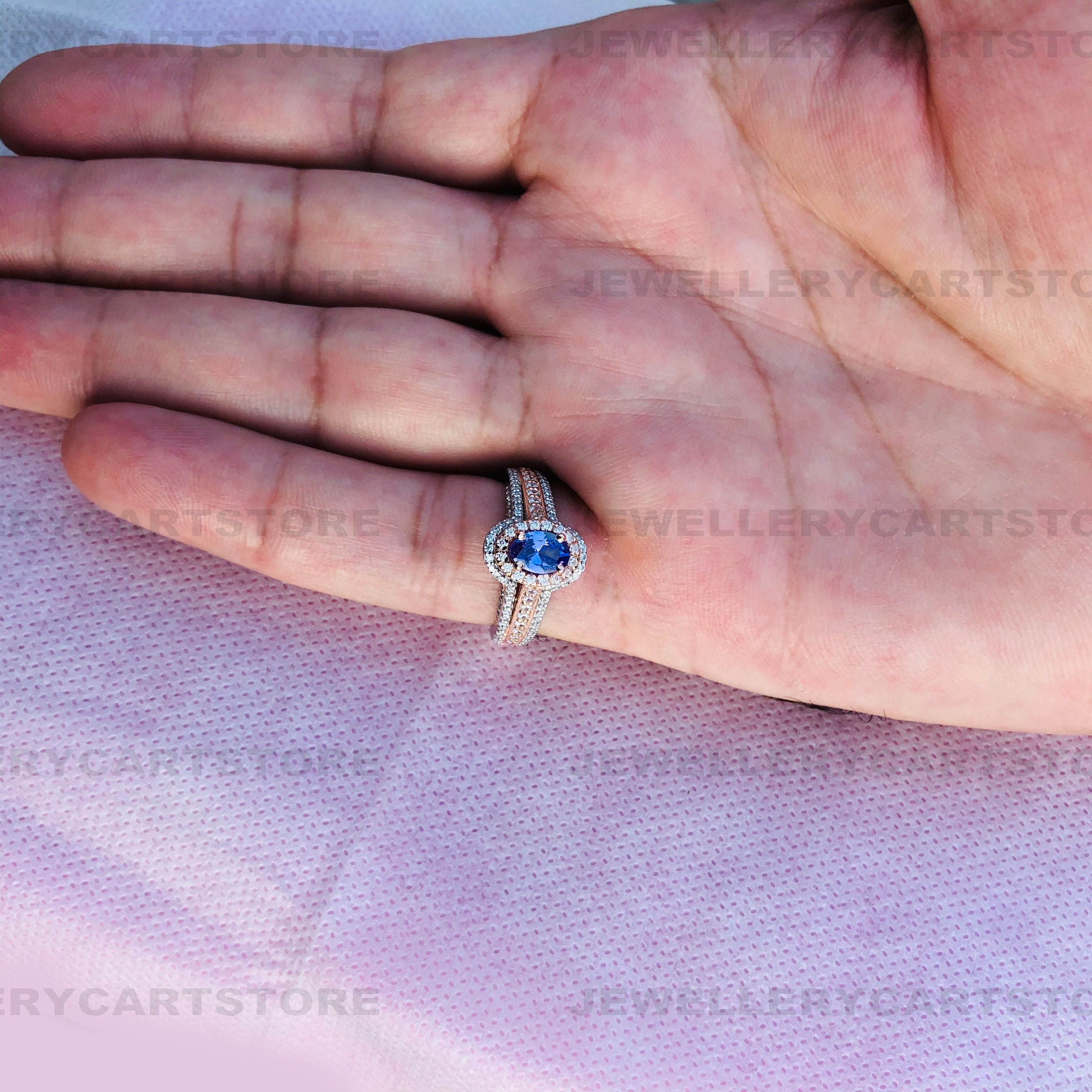 Enchanted Disney Ariel Oval Tanzanite 1.40CTTW Diamond Double