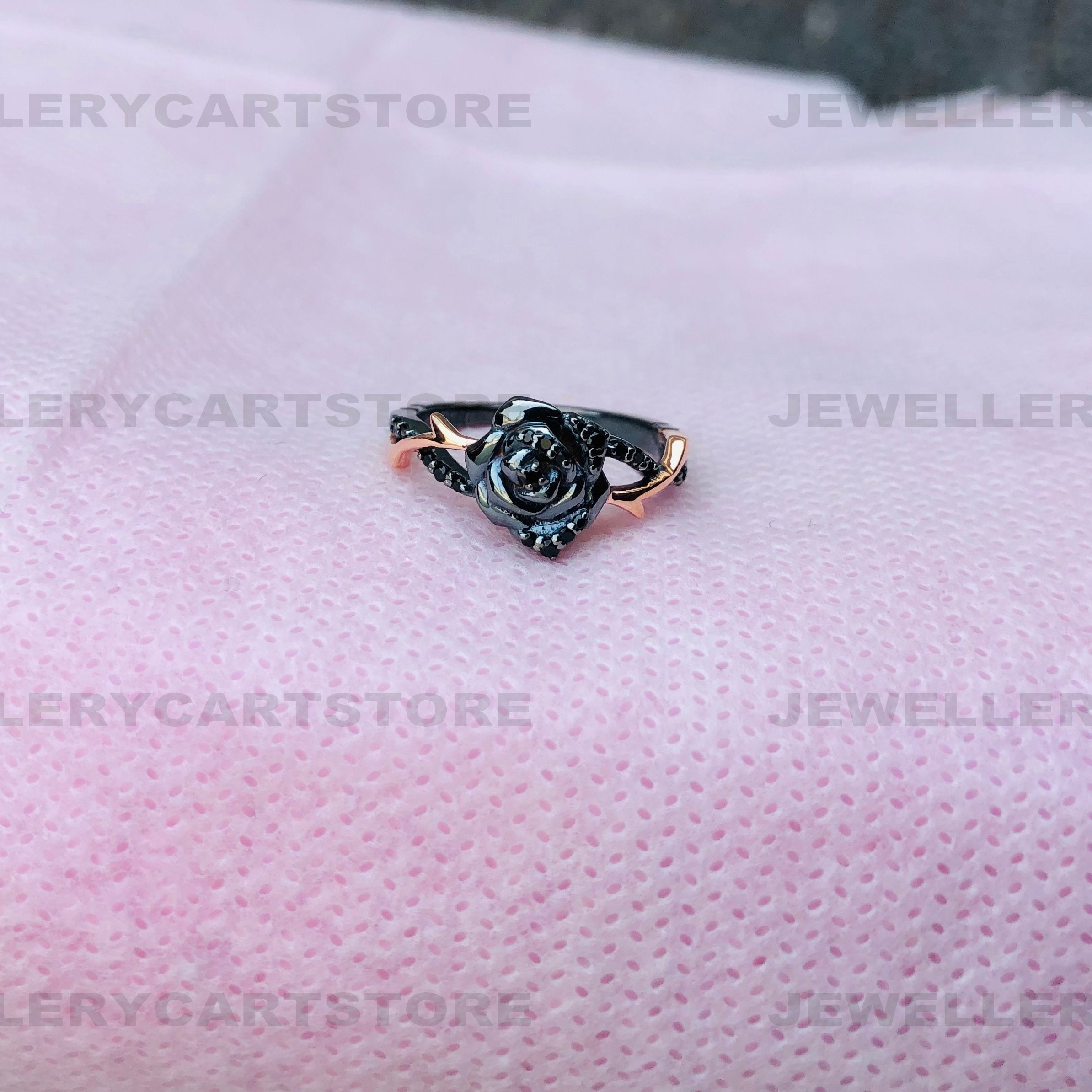 Enchanted Disney Villains Maleficent Enhanced Black Diamond Ring