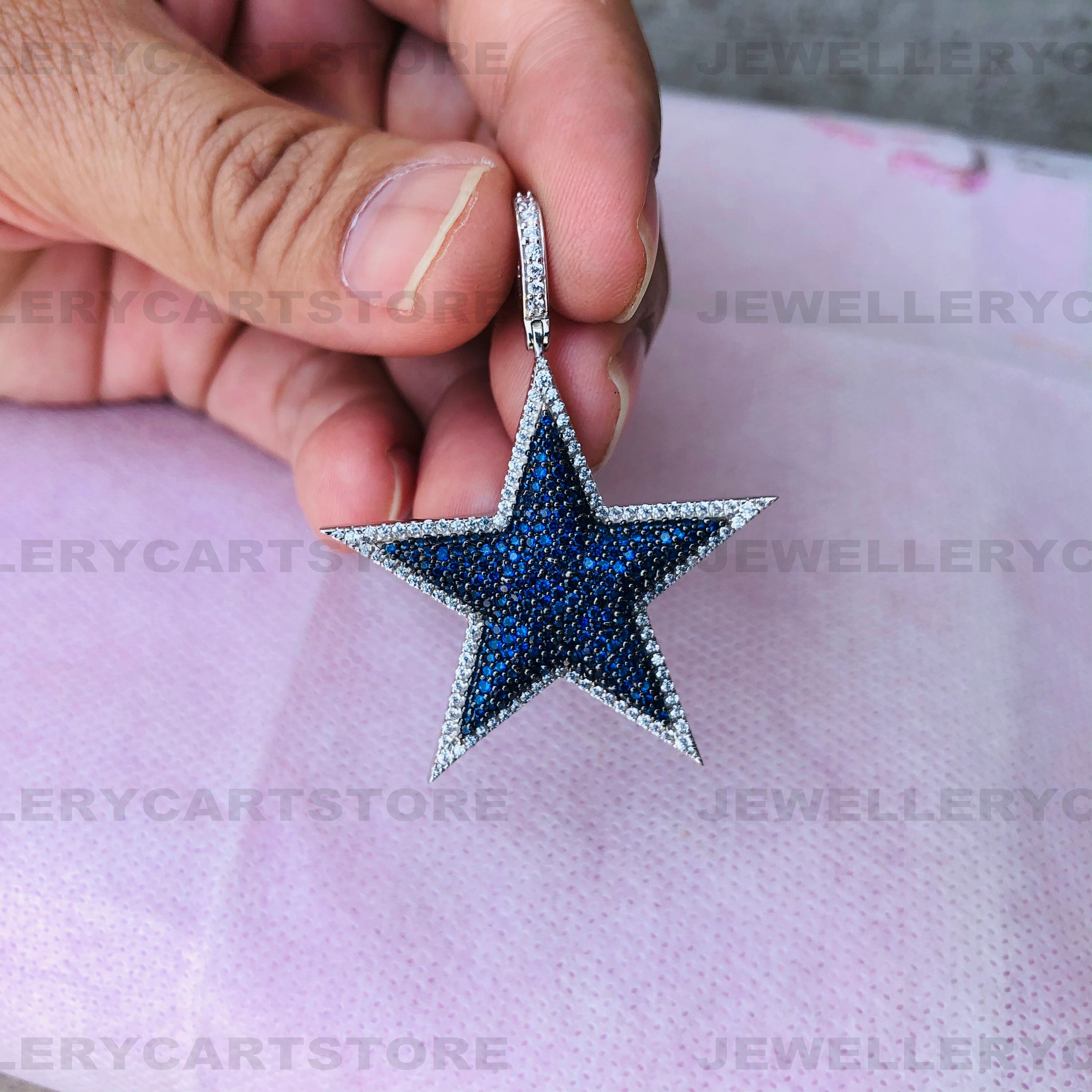 zebisco Blue Color Star Shape Pendant for Boys & Girls Silver Brass Pendant  Silver, Platinum Silver, Stainless Steel, Sterling Silver, Titanium, Zinc  Locket Price in India - Buy zebisco Blue Color Star