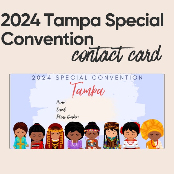 2024 Special Convention Contact Card (Tampa)