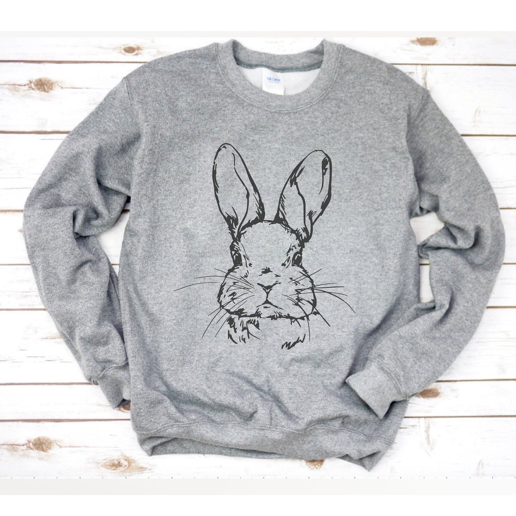 Easter Bunny Sweatshirt Easter Bunny Sweater Bunny Rabbit | Etsy
