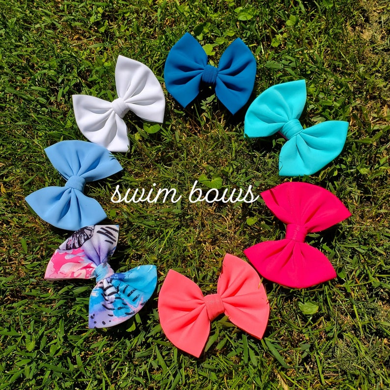 Periwinkle swim headwrap /& bows