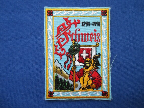Swiss Knight with Flag Patch, 1991 Switzerland Pat