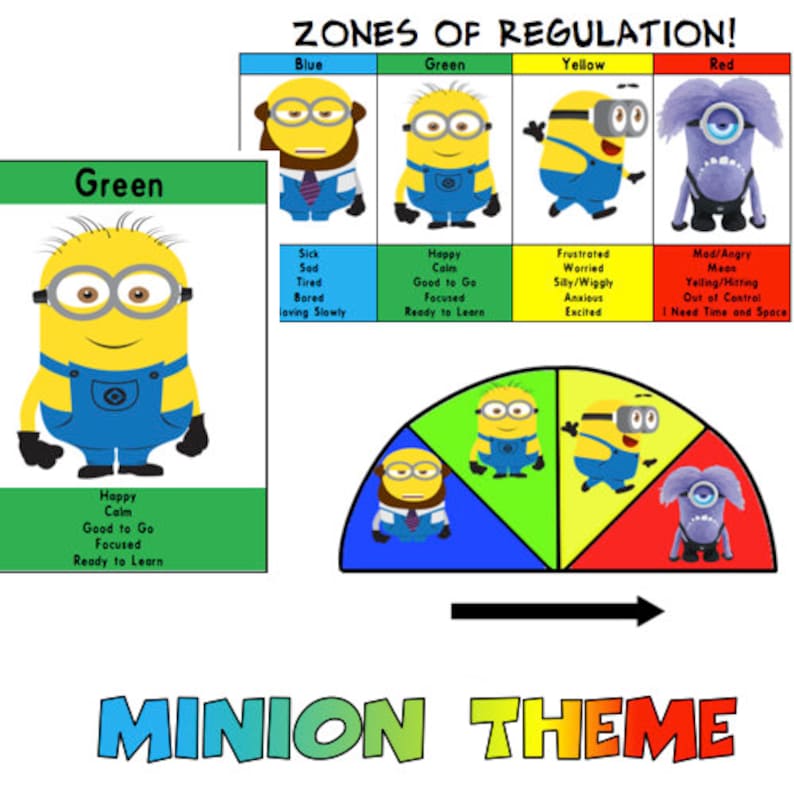 Emotion Regulation Minion Theme Zones Etsy UK