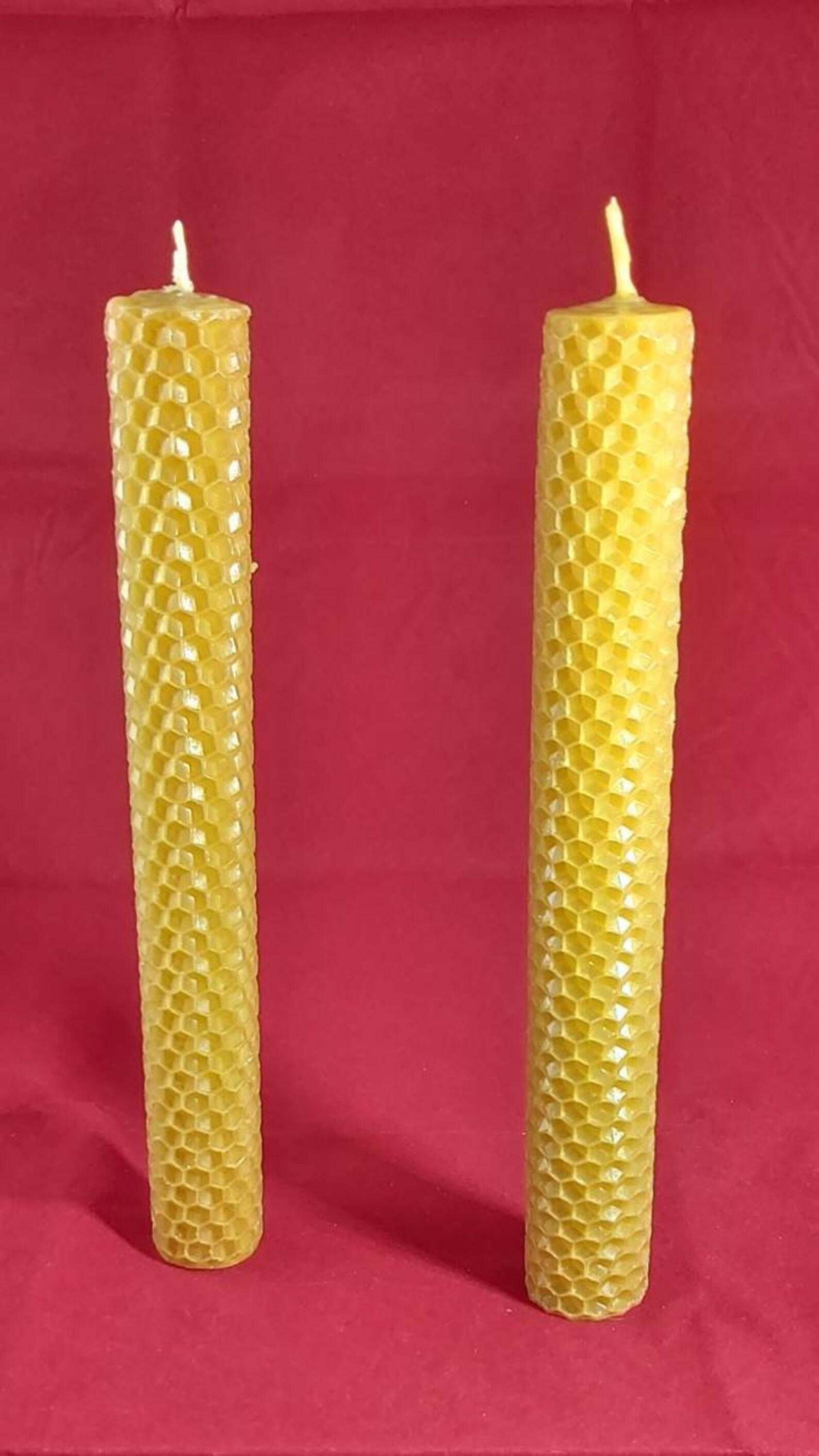 2x100 PURE Beeswax PILLAR CANDLES Ecofriendly Candles Etsy