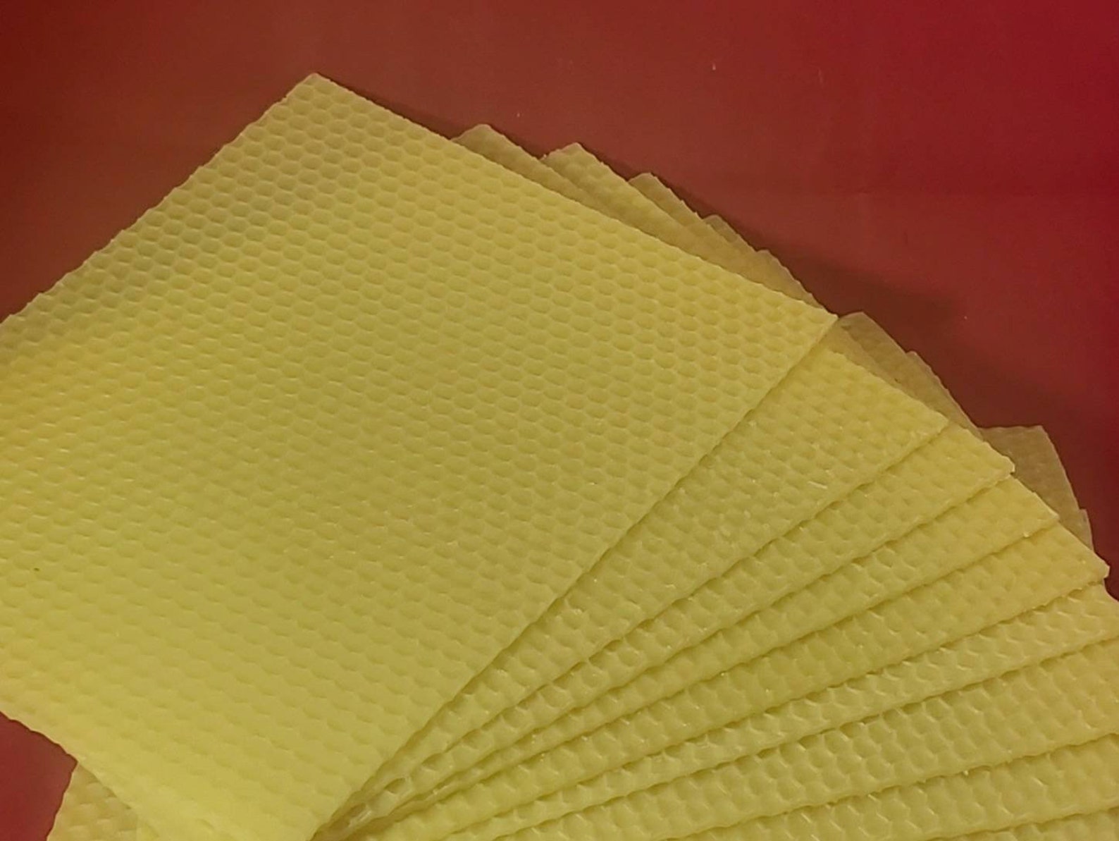 Candles Beeswax Sheets 100 Natural 10pcs made in Etsy UK