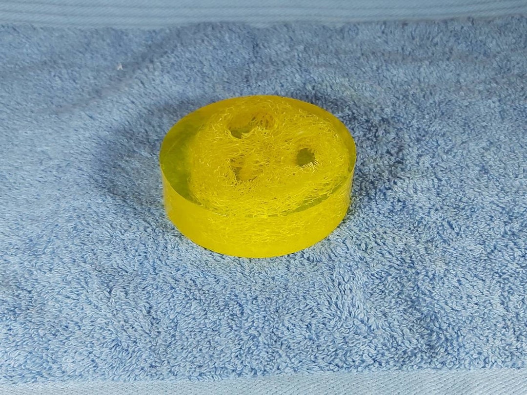 LEMONGRASS Handmade Natural Loofah Exfoliator Body Soap Scrub Etsy