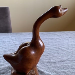 Chinese Peking Duck Hand Carved Single Piece of Wood