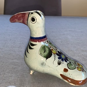 Tonala Mexican Pottery Bird - Large