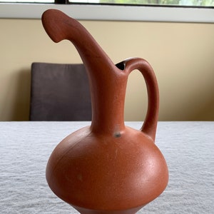 Art Pottery Pitcher with Glazed Interior