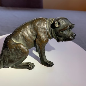 Bronze Dog Sculpture,  19th c.