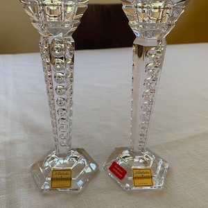 Pair Noritake Crystal Candlesticks