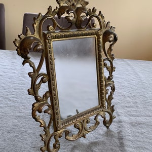 Antique Rococo Style Brass Picture Frame image 8