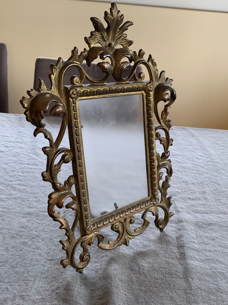 Antique Rococo Style Brass Picture Frame image 8