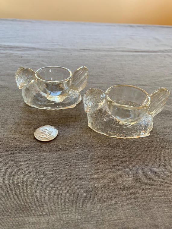 Paar Eierbecher aus Glas