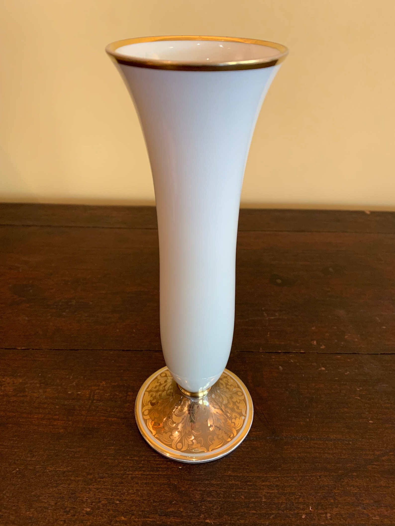 Rosenthal Tulip Vase with Gold rim and gold Floral Base Etsy