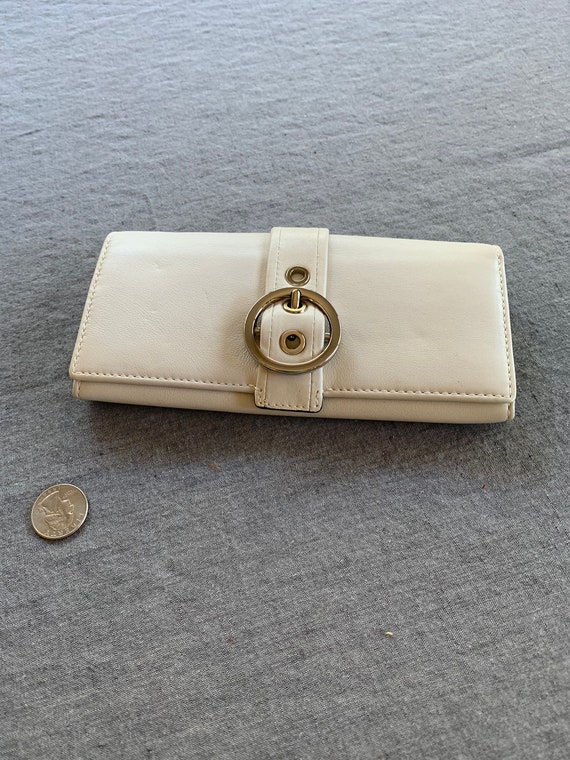 Coach Wallet White with Silver Buckle - NWT