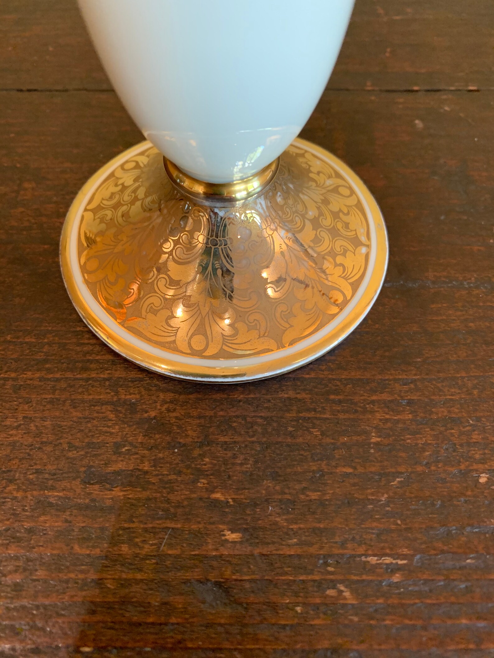 Rosenthal Tulip Vase With Gold Rim and Gold Floral Base Etsy