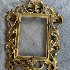 Antique Rococo Style Brass Picture Frame image 10