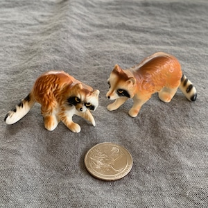 Pair of Raccoon Figurines: Japan