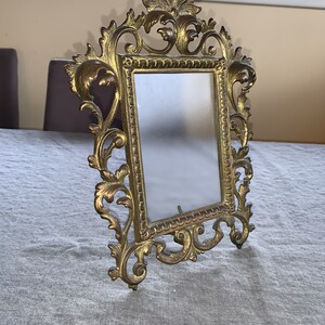 Antique Rococo Style Brass Picture Frame image 2