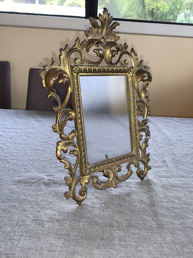 Antique Rococo Style Brass Picture Frame image 2