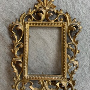 Antique Rococo Style Brass Picture Frame image 9