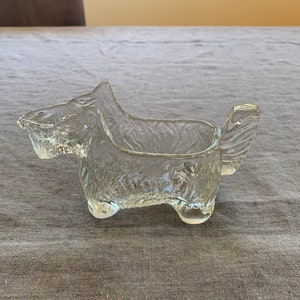Scotty Dog Creamer clear glass