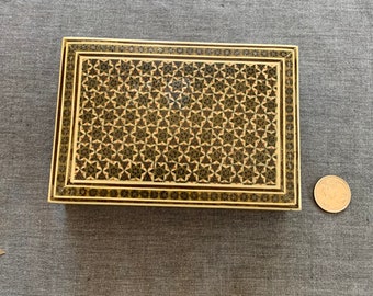 Middle Eastern Inlaid box with Khatam Kari Decoration 1920s