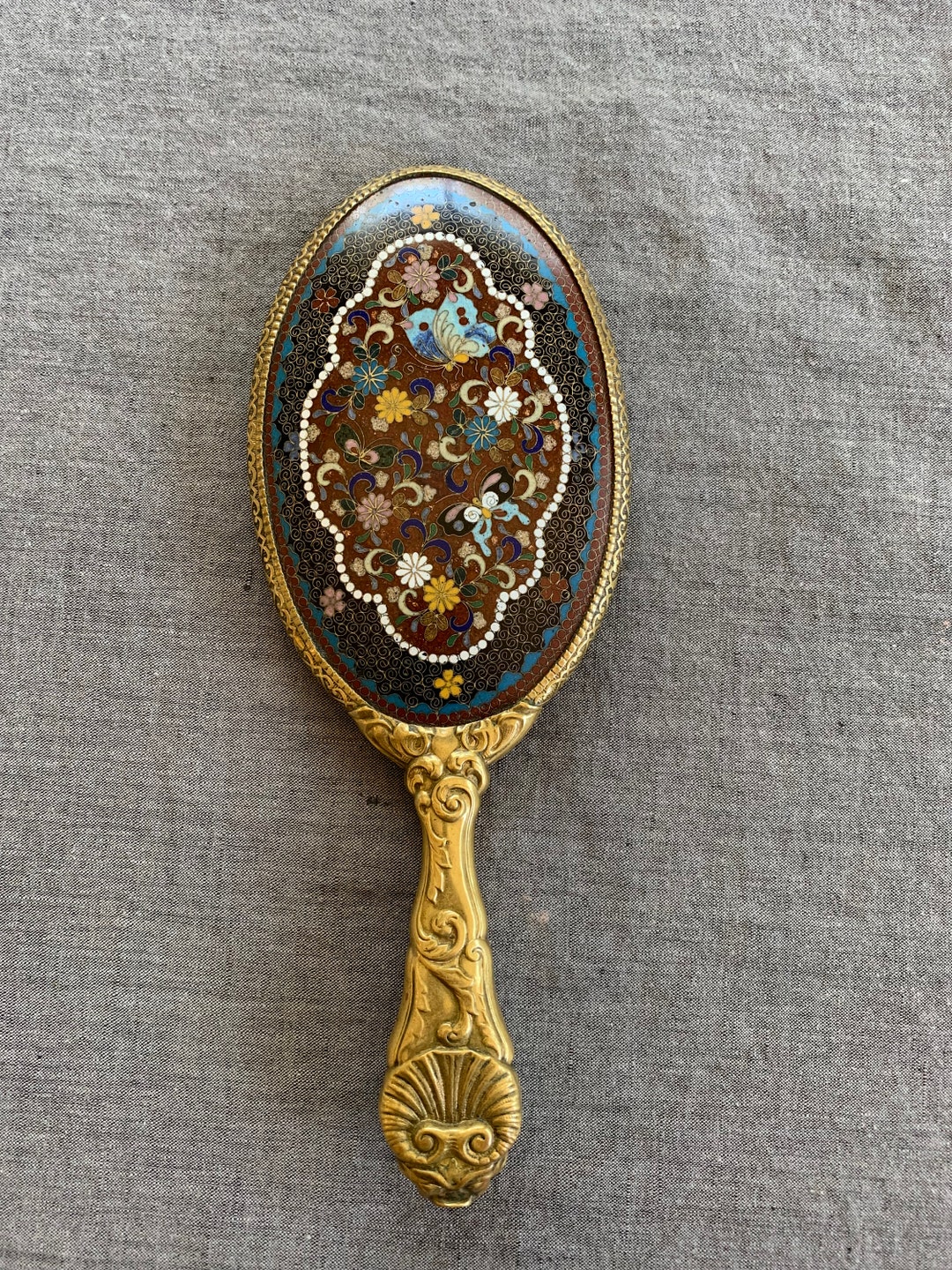 Japanese Cloisonne Mirror Etsy