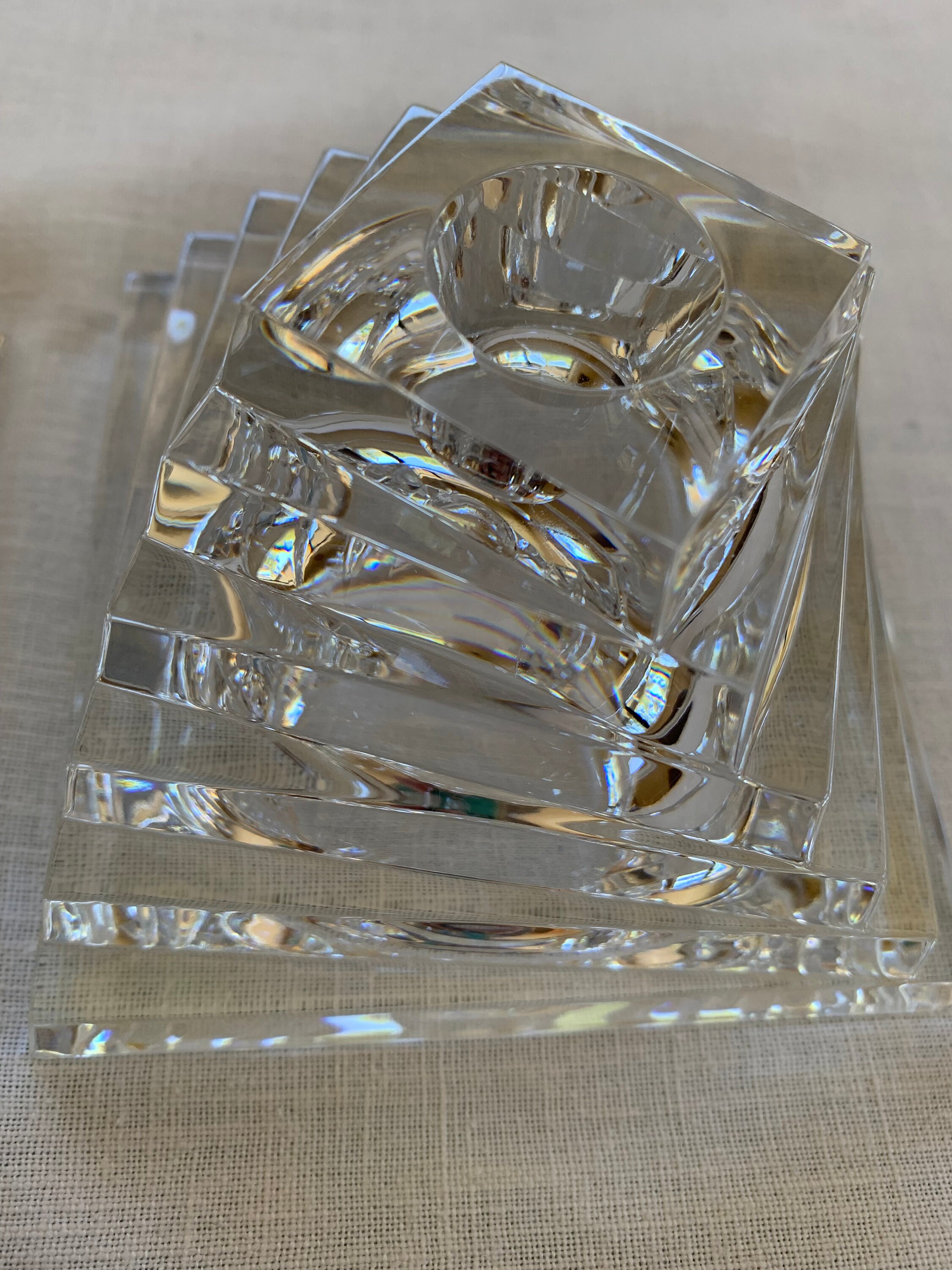 Society6 ケース Arnsdorf SS11 Crystal Pattern by RoAndCo Vtg German Lead Crystal Coaster Set Of 6 In Box Global Art