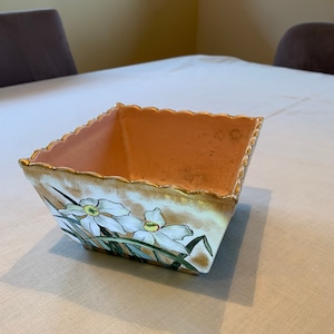 Early American Pottery-dated 1888 Signed Ceramic Cachepot Bridgewood & Son