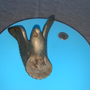 Art Deco Metal Dove Hood Ornament