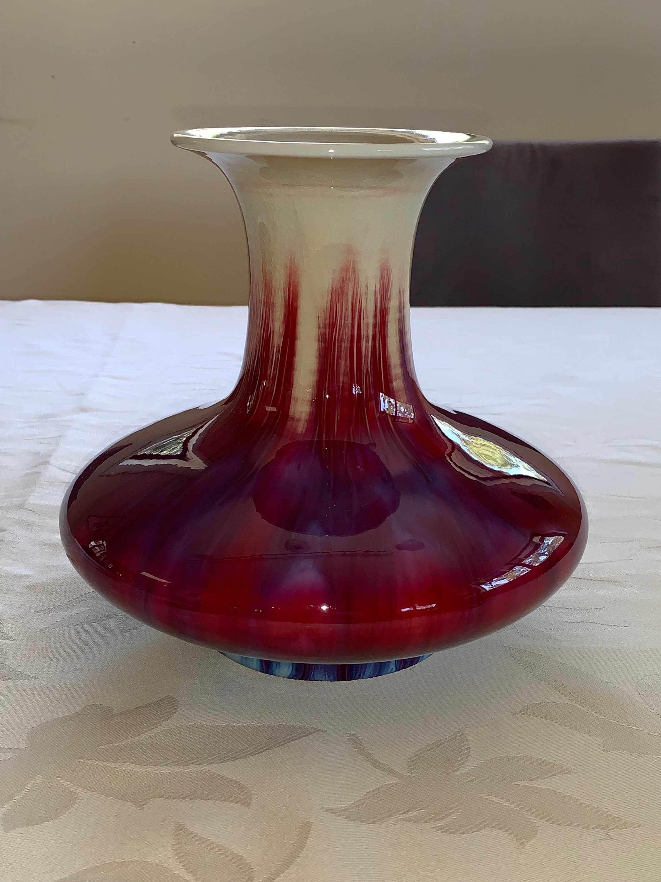 Chinese Jingdezhen Oxblood Vase - Etsy