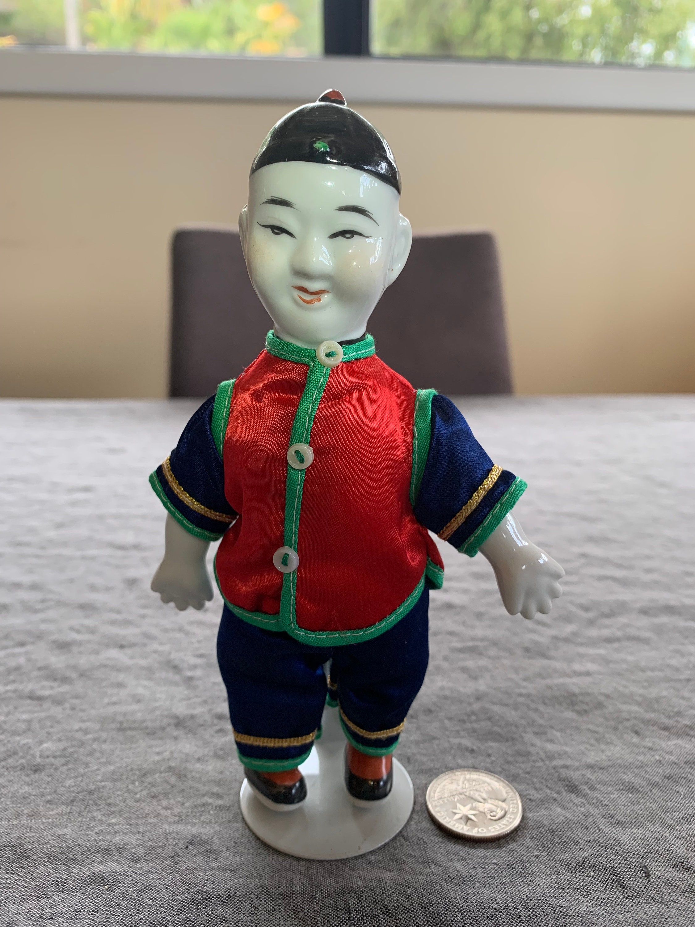 高さ6 1/2インチの中国磁器人形 - Etsy 日本