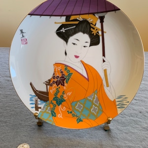Japanese Geisha Plate